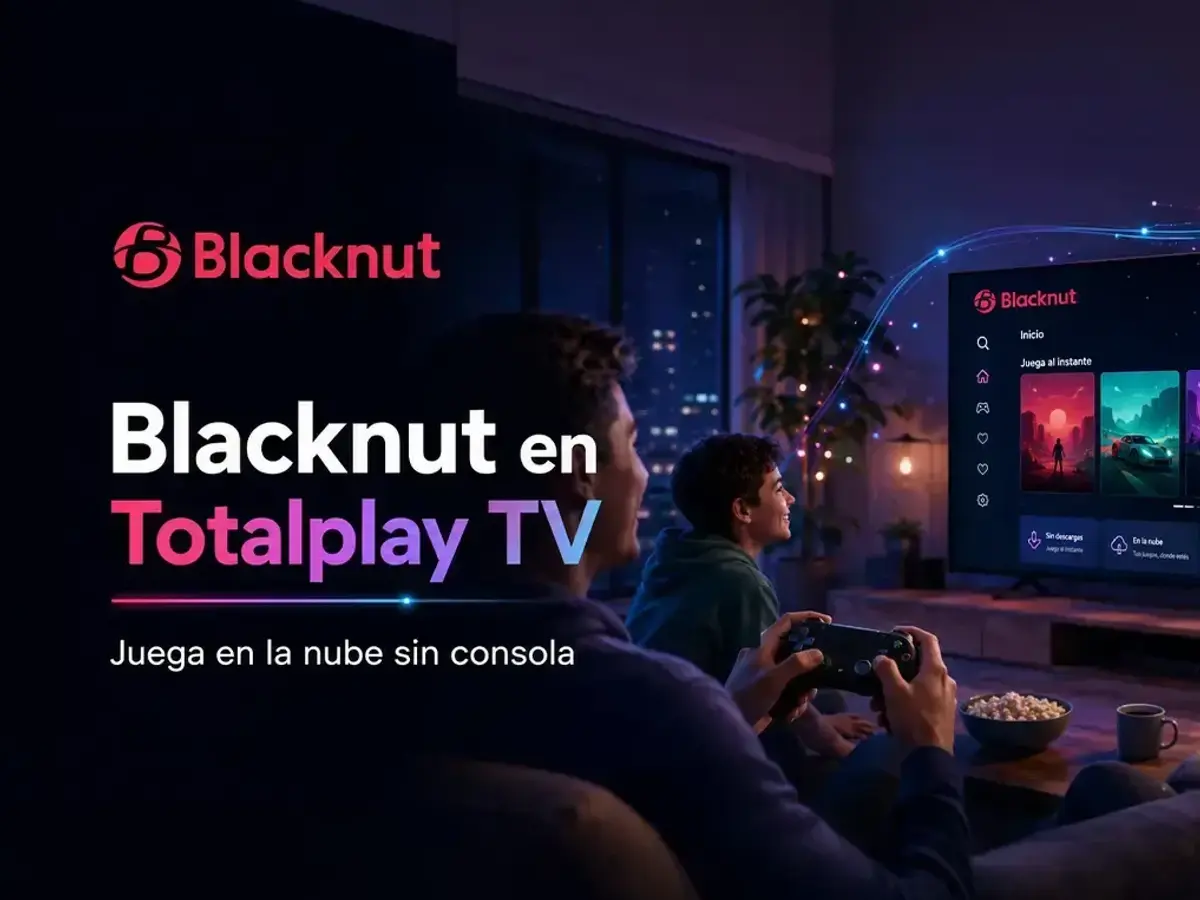 Imagen de Blacknut en pantalla con Totalplay TV con un grupo de personas