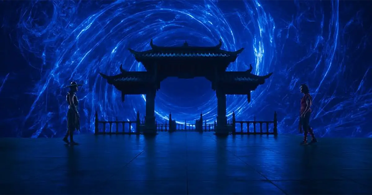 Liu Kang enfrenta al revenant Kung Lao ante el Portal Azul