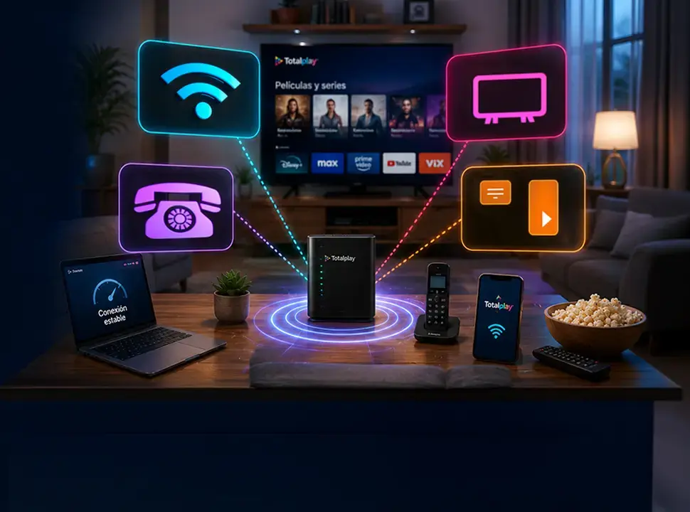 Imagen de paquete básico de Totalplay: qué incluye y cómo elegirlo